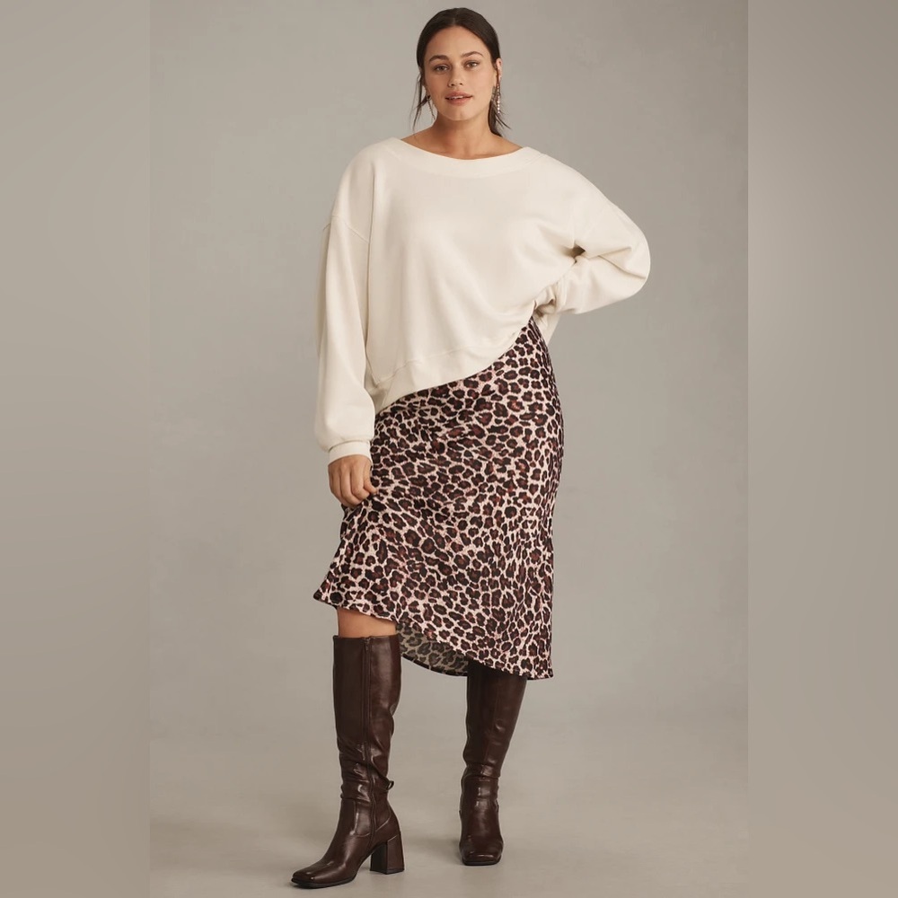 ANTHROPOLOGIE 🎀 Maeve Bow-Back Sweatshirt, Ivory w/ Black Bow, 3X,NWT,SOLD OUT! - Picture 4 of 7